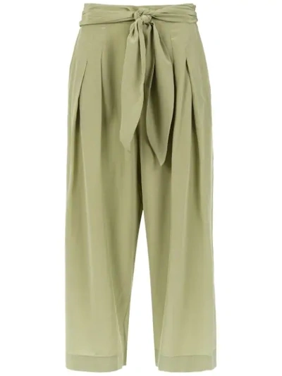 Andrea Marques Belted Culottes In Green