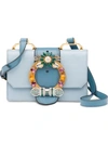 Miu Miu Madras Miu Lady Shoulder Bag In Blue