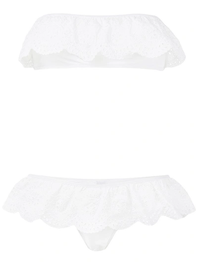 Zimmermann Meridian Frill Bikini Set In White