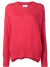 Allude Relaxed Fit Sweater - Pink
