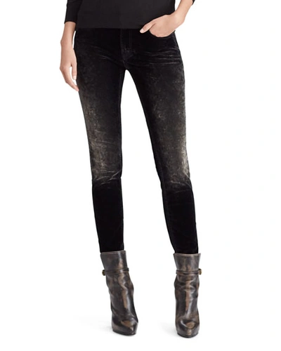 Ralph Lauren 50th Anniversary Easton Mid-rise Skinny Jeans In Black