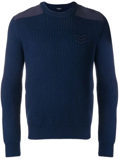 Ron Dorff Army Chevron Jumper In Blue