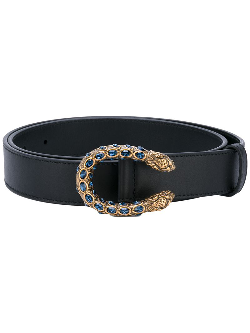 gucci men's snake buckle belt