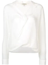 L Agence L'agence Frilled Blouse - White