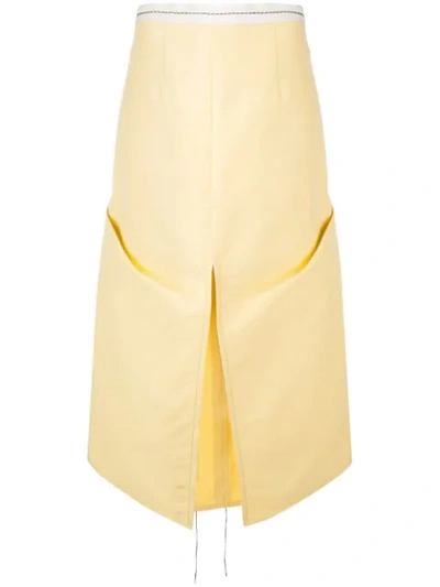 Marni A-line Midi Skirt In Yellow