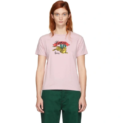 Kenzo Pink Limited Edition Jumping Tiger T-shirt In 33 Ligpink
