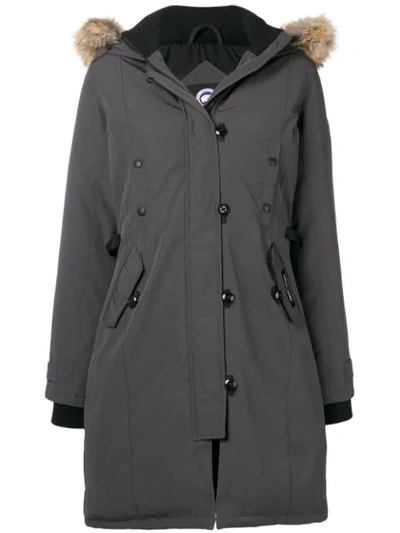 Canada Goose Mid-length Padded Coat - Grey In Grey