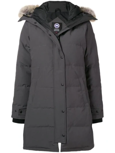 Canada Goose Zip-up Hooded Parka In Grey