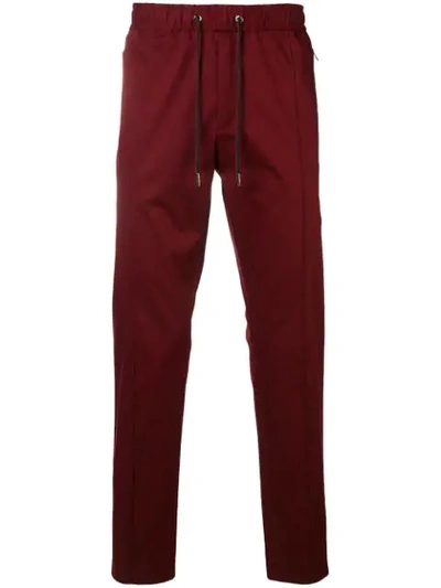 Dolce & Gabbana Drawstring Track Pants In Red