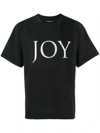 Misbhv Joy Black Cotton T-shirt In Nero