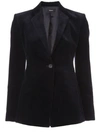 Theory Textured Buttoned Blazer In Black