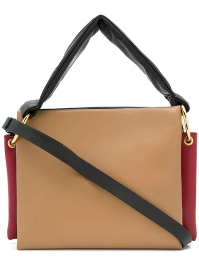 Marni Colour-block Shoulder Bag - Brown