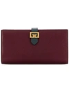 Givenchy Logo Plaque Wallet - Red