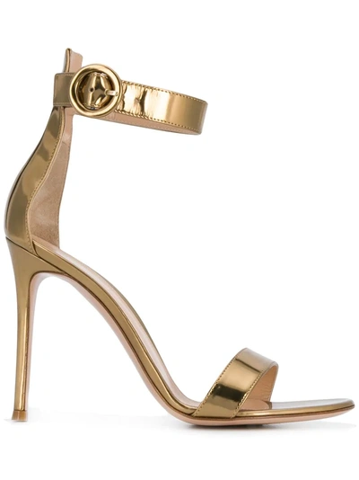 Gianvito Rossi Portofino 105 Sandals - Metallic In Metallic
