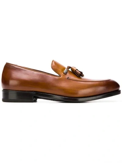Ferragamo Classic Tassel Loafers In Brown