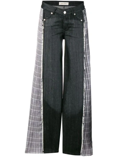 Each X Other Check Detail Jeans In Black