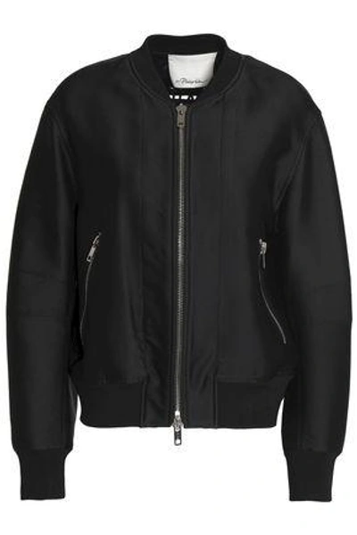 3.1 Phillip Lim / フィリップ リム Lace-up Satin Bomber Jacket In Black