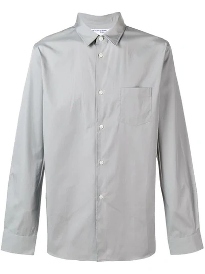 Comme Des Garçons Shirt Logo-print Cotton Shirt In Grey