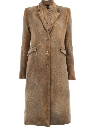 Avant Toi Classic Single-breasted Coat In Brown
