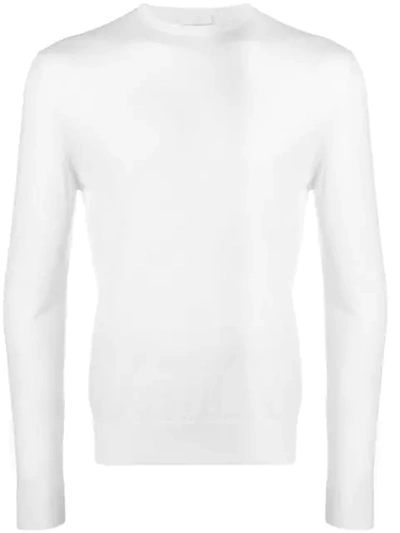 Prada Crew Neck Jumper In White