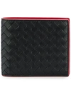 Bottega Veneta Interlaced Bi-fold Wallet - Black