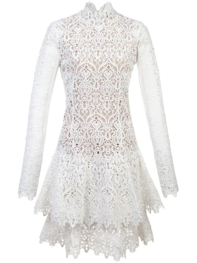 Jonathan Simkhai Lace Longsleeved Dress In White