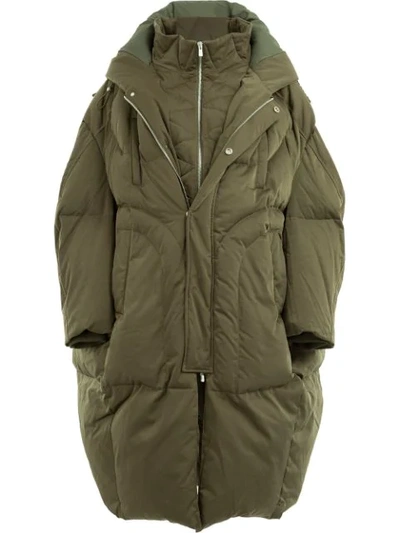 Chen Peng Cheng Peng Oversized Padded Coat - Green | ModeSens