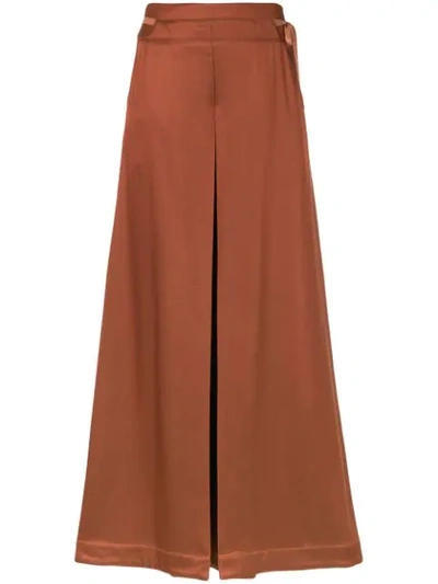 Palmer Harding Flared Trousers In Brown