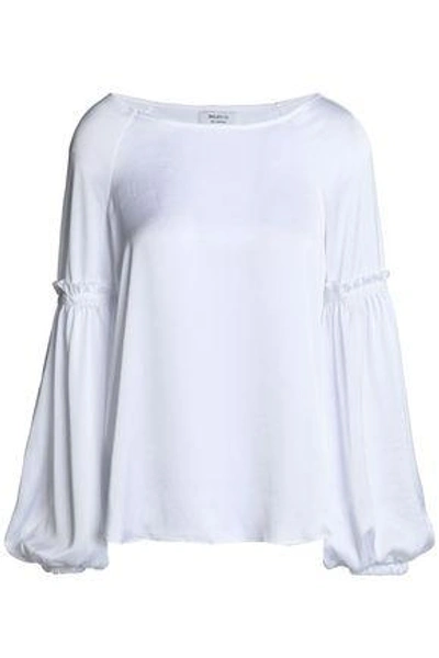 Bailey44 Blood Bond Gathered Sateen Blouse In White