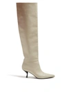 The Row Bourgeoise Knee-high Leather Boots In Cream