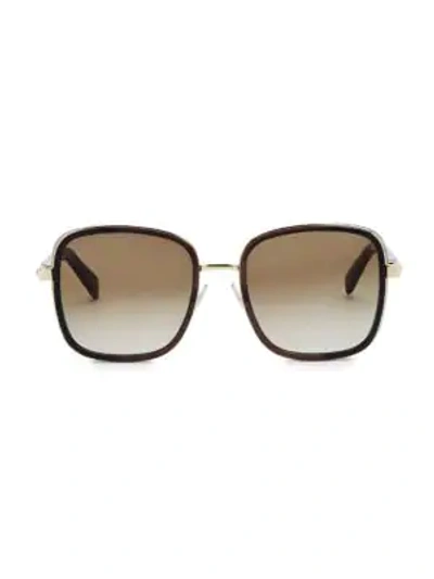Jimmy Choo Elvas Square Sunglasses In Brown Gradient