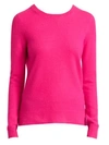 Saks Fifth Avenue Collection Featherweight Long Sleeve Cashmere Sweater In Cosmopolitan