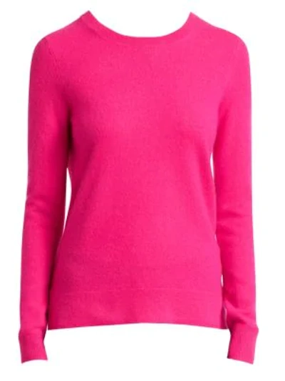 Saks Fifth Avenue Collection Featherweight Long Sleeve Cashmere Sweater In Cosmopolitan