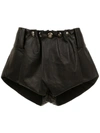 Andrea Bogosian Leather Shorts - Black