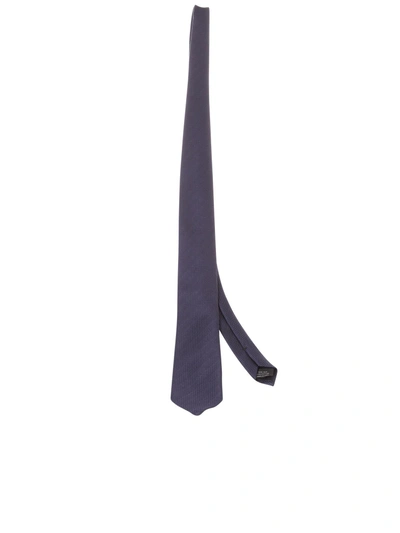 Tom Ford Blue Micro-patterned Tie