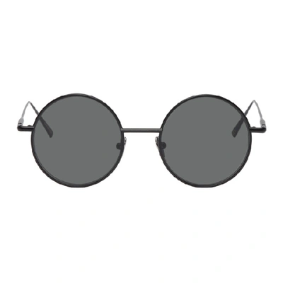 Acne Studios Round Sunglasses Black Satin/black
