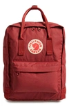 Fjall Raven Kanken Water Resistant Backpack In Red