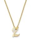 Roberto Coin 18k Yellow Gold Cursive Initial Necklace, 16 In Z/gold