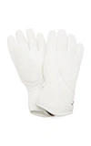 Bogner Meli Embossed Leather Ski Gloves In White