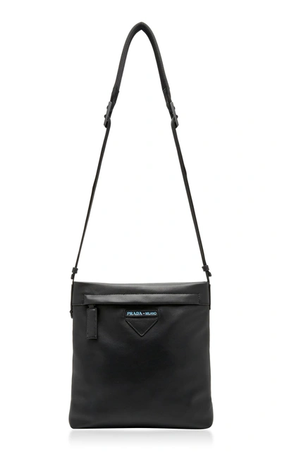 Prada Leather Crossbody Bag In Black