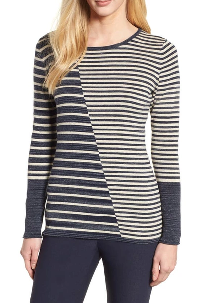 Nic And Zoe Nic+zoe Serene Mixed Stripe Top In Multi