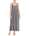 Hanro Juliet Pleated Long Spaghetti Gown In Feather Gray