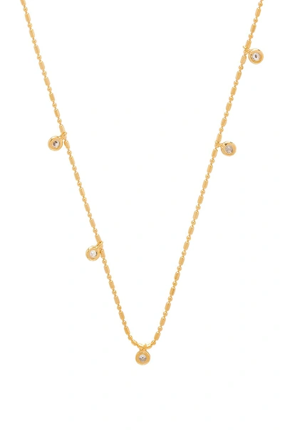 Five And Two June Necklace In Metallic Gold
