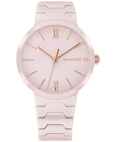 Tommy Hilfiger Women's Blush Ceramic Bracelet Watch 36mm In Rose
