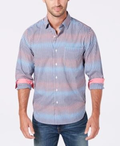 Tommy Bahama Men's Striped Gingham Button Down Shirt In Navy