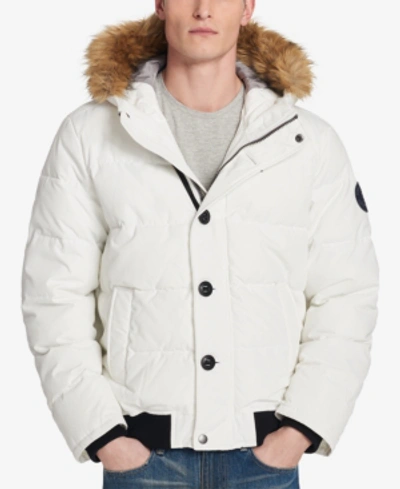 Tommy Hilfiger Men's Short Colorblocked Parka With Faux-fur