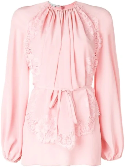 Stella Mccartney Lace Embellished Blouse In Pink