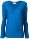 Snobby Sheep V-neck Sweater In Blue