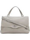 Zanellato Top Handle Shoulder Bag In Grey