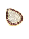Shana Gulati 18k Goldplated Diamonds & Garnet Maiden Ring